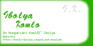 ibolya komlo business card